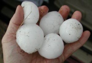 Large Hail size of golf balls