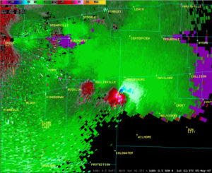 EF5 tornado doppler radar image